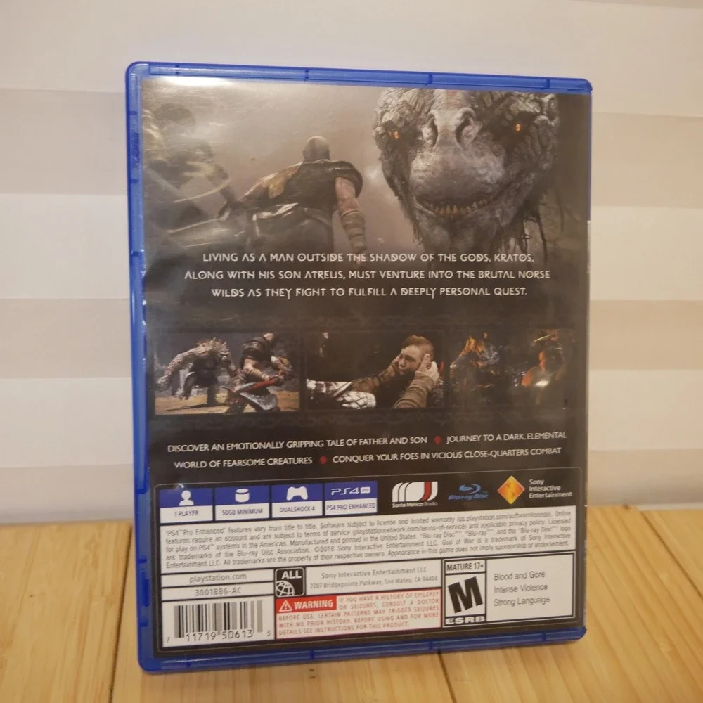 God Of War (Sony Playstation 4 PS4) Tested & Working